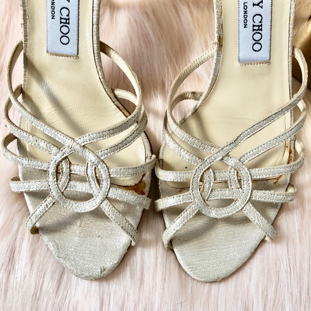 Jimmy Choo Shimmer Ruben Slide Sandal - Picture 4 of 8